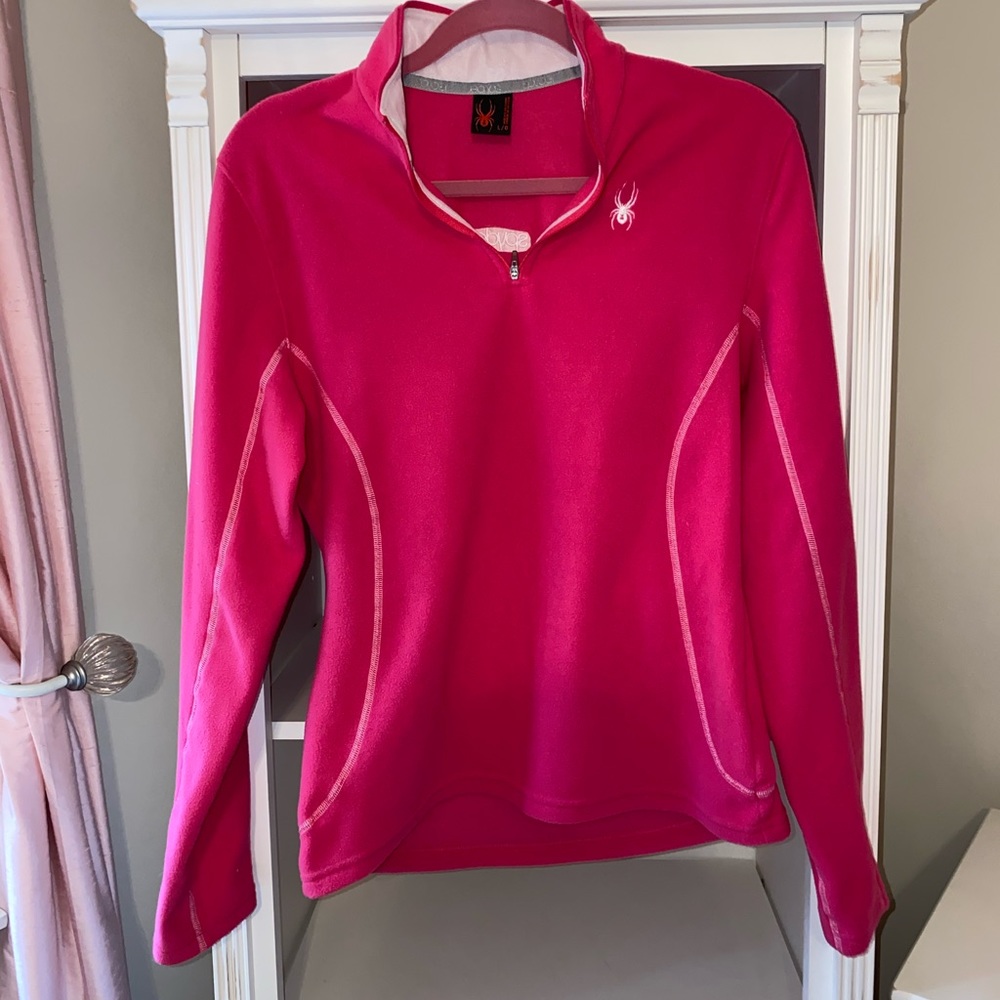 Girl’s Pink Spyder Quarter Zip